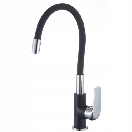 Bateria kuchenna stojąca Hydroland EMMA czarna elastyczna wylewka