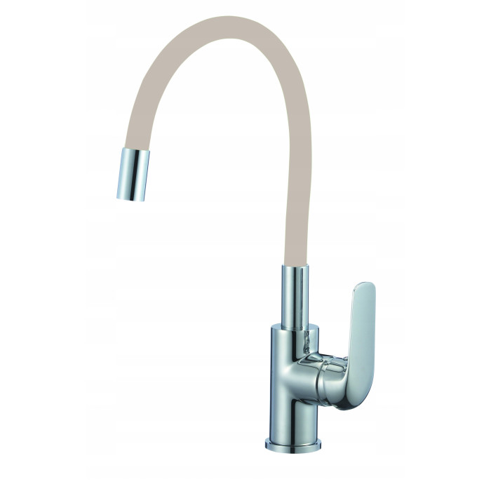 Bateria kuchenna stojąca Hydroland FLEX beżowa srebrny elastyczna wylewka