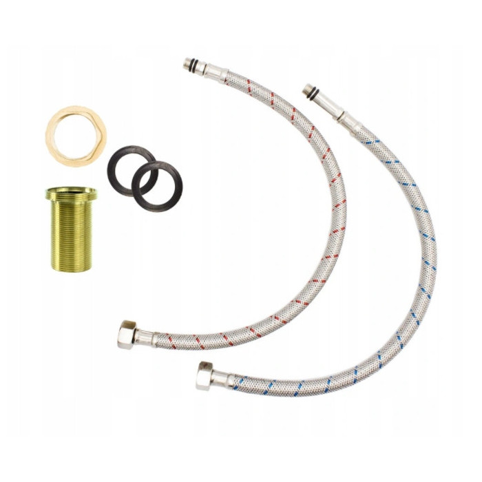 Bateria kuchenna stojąca Hydroland FLEX beżowa srebrny elastyczna wylewka