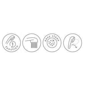 Zestaw prysznicowy natynkowy Hydroland punktowy uchylny