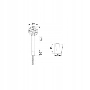 Zestaw prysznicowy natynkowy Hydroland do baterii Standard i Atut