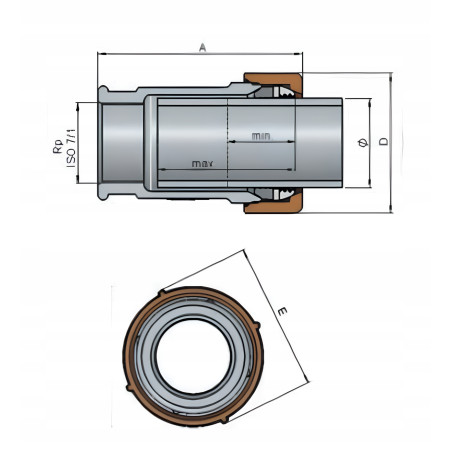 Złączka żeliwo Gebo 25 mm
