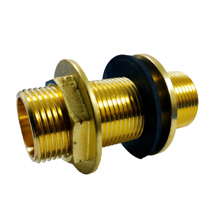 Przepust do zbiornika z dwoma ruchomymi nakrętkami z uszczelkami M 1/2"x70