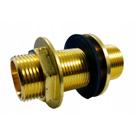 Przepust do zbiornika z dwoma ruchomymi nakrętkami z uszczelkami M 1/2"x70