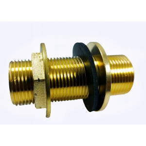 Przepust do zbiornika z dwoma ruchomymi nakrętkami z uszczelkami M 1/2"x70