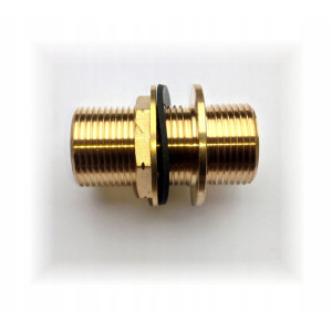 Przepust do zbiornika z dwoma ruchomymi nakrętkami z uszczelkami M 1/2"x70