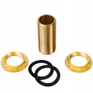 Przepust do zbiornika z dwoma ruchomymi nakrętkami z uszczelkami M 1/2"x70