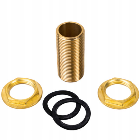 Przepust do zbiornika z dwoma ruchomymi nakrętkami z uszczelkami M 1/2"x70