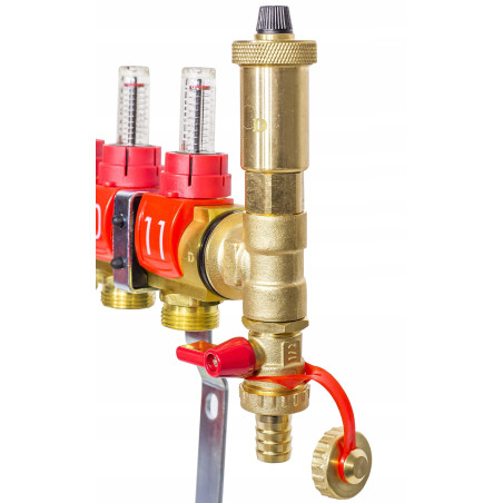 ROZDZIELACZ OGRZEWANIA PODŁOGOWEGO PODŁOGÓWKI 2 OBWODY SEKCJE MOSIĘŻNY