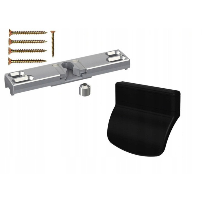 Zatrzask Balkonowy Pochwyt Uchwyt Do Drzwi Balkonowych Zamek Palacza CZARNY