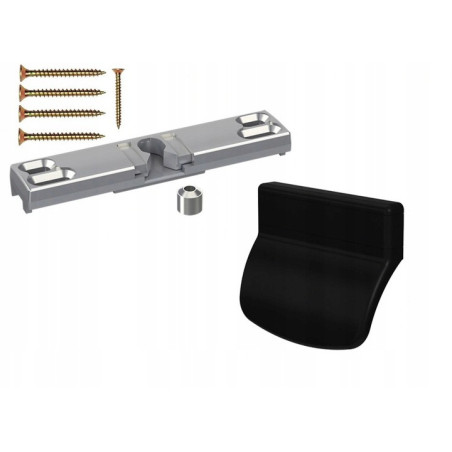 Zatrzask Balkonowy Pochwyt Uchwyt Do Drzwi Balkonowych Zamek Palacza CZARNY