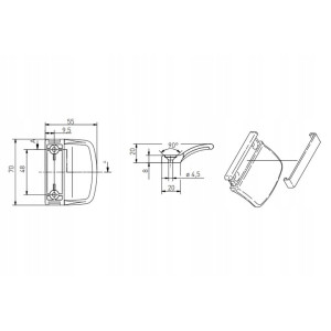 Zatrzask Balkonowy Pochwyt Uchwyt Do Drzwi Balkonowych Zamek Palacza CZARNY