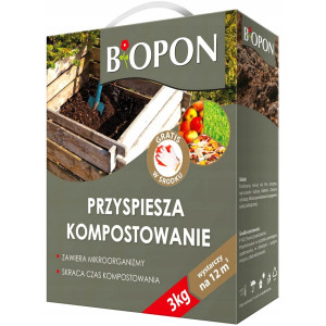 PREPARAT PRZYŚPIESZAJĄCY KOMPOSTOWANIE 3KG BIOPON SKRACA CZAS ROZKŁADU