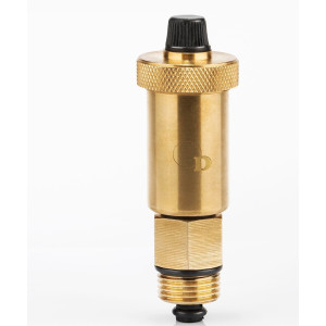 ODPOWIETRZNIK AUTOMATYCZNY Z ZAWOREM ODCINAJĄCYM FI 1/2 " PIONOWY MOSIĘŻNY