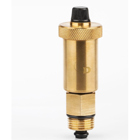 ODPOWIETRZNIK AUTOMATYCZNY Z ZAWOREM ODCINAJĄCYM FI 1/2 " PIONOWY MOSIĘŻNY