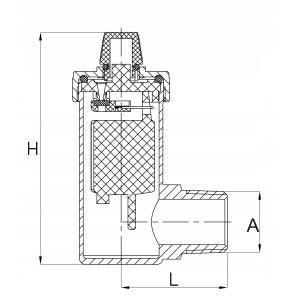 ODPOWIETRZNIK AUTOMATYCZNY 1/2 " CALA GZ KĄTOWY DO GRZEJNIKA KALORYFERA