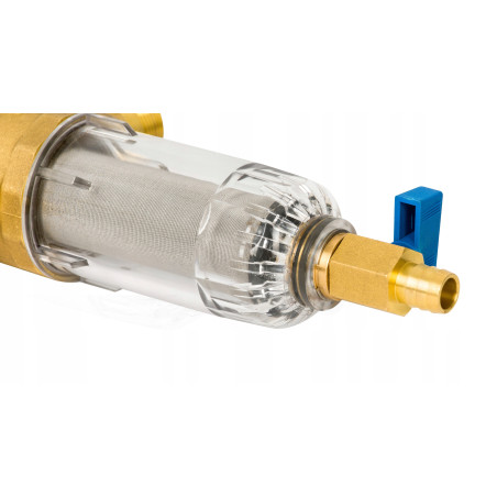 FILTR DO WODY MECHANICZNY SAMOCZYSZCZĄCY Z MANOMETREM 3/4" DN20 Z PŁUKANIEM
