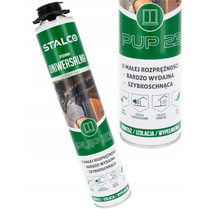 PIANA PIANKA NISKOPRĘŻNA PISTOLETOWA CAŁOROCZNA MONTAŻOWA STALCO + PISTOLET