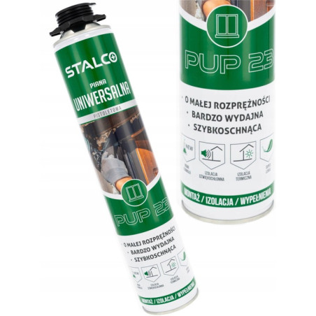 PIANA PIANKA NISKOPRĘŻNA PISTOLETOWA CAŁOROCZNA MONTAŻOWA STALCO + PISTOLET