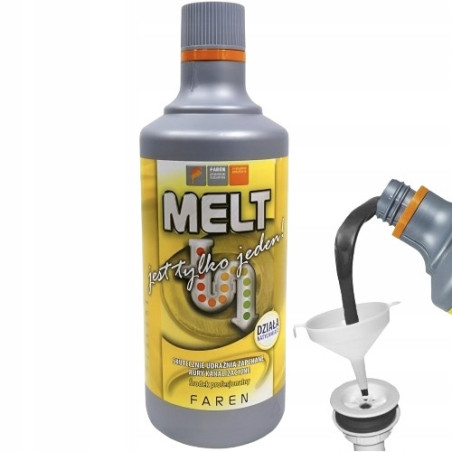 MELT ŚRODEK PREPARAT DO UDRAŻNIANIA RUR SYFONÓW KANALIZACYJNYCH MOCNY 750ML