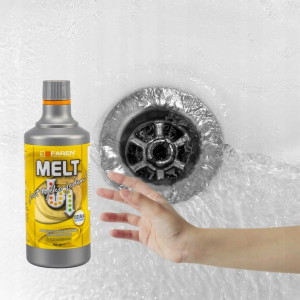 MELT ŚRODEK PREPARAT DO UDRAŻNIANIA RUR SYFONÓW KANALIZACYJNYCH MOCNY 750ML