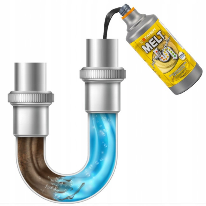 MELT ŚRODEK DO UDRAŻNIANIA RUR KANALIZACYJNYCH MOCNY 750ML 2 SZTUKI