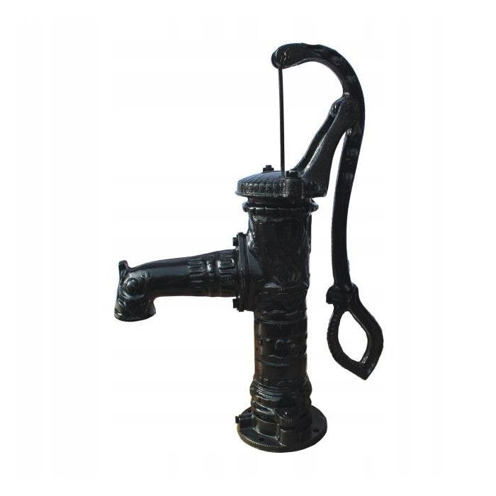 POMPA ABISYNKA RĘCZNA OGRODOWA OZDOBNA CZARNA ŻELIWNA DO WODY MOCNA WYDAJNA