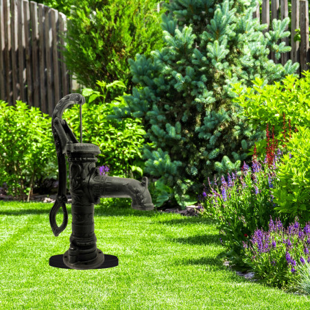 POMPA ABISYNKA RĘCZNA OGRODOWA OZDOBNA CZARNA ŻELIWNA DO WODY MOCNA WYDAJNA