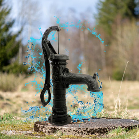 POMPA ABISYNKA RĘCZNA OGRODOWA OZDOBNA CZARNA ŻELIWNA DO WODY MOCNA WYDAJNA