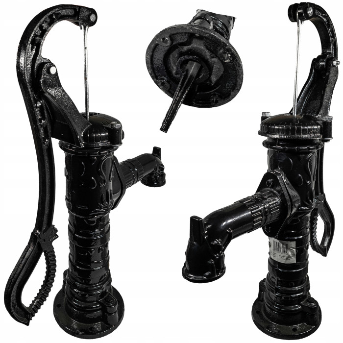 POMPA ABISYNKA RĘCZNA OGRODOWA OZDOBNA CZARNA ŻELIWNA DO WODY MOCNA WYDAJNA