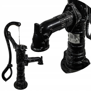 POMPA ABISYNKA RĘCZNA OGRODOWA OZDOBNA CZARNA ŻELIWNA DO WODY MOCNA WYDAJNA