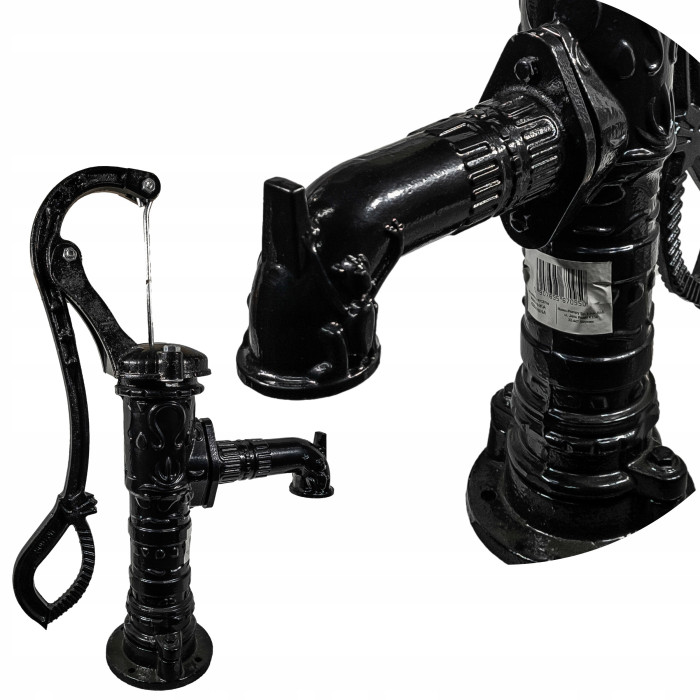 POMPA ABISYNKA RĘCZNA OGRODOWA OZDOBNA CZARNA ŻELIWNA DO WODY MOCNA WYDAJNA