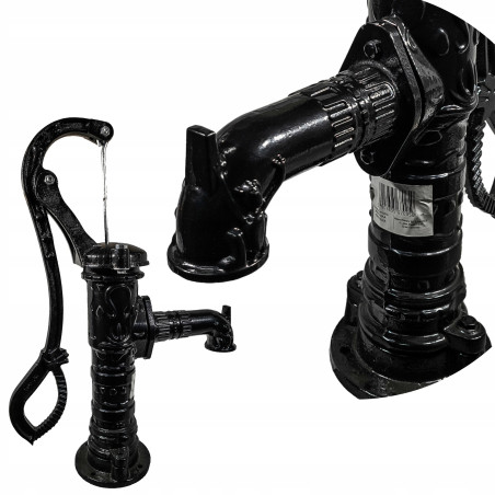 POMPA ABISYNKA RĘCZNA OGRODOWA OZDOBNA CZARNA ŻELIWNA DO WODY MOCNA WYDAJNA