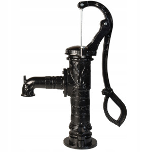 POMPA ABISYNKA RĘCZNA OGRODOWA OZDOBNA CZARNA ŻELIWNA DO WODY MOCNA WYDAJNA