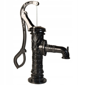 POMPA ABISYNKA RĘCZNA OGRODOWA OZDOBNA CZARNA ŻELIWNA DO WODY MOCNA WYDAJNA
