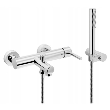 Bateria wannowa jednouchwytowa chromowana ARUBA ścienna Diamond