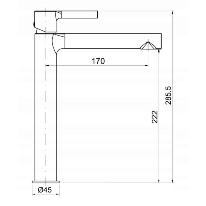 Bateria umywalkowa nablatowa Diamond Aruba Czarna
