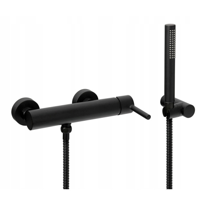 Bateria natryskowa jednouchwytowa Aruba Diamond Czarna