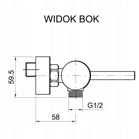 Bateria natryskowa jednouchwytowa Aruba Diamond Czarna
