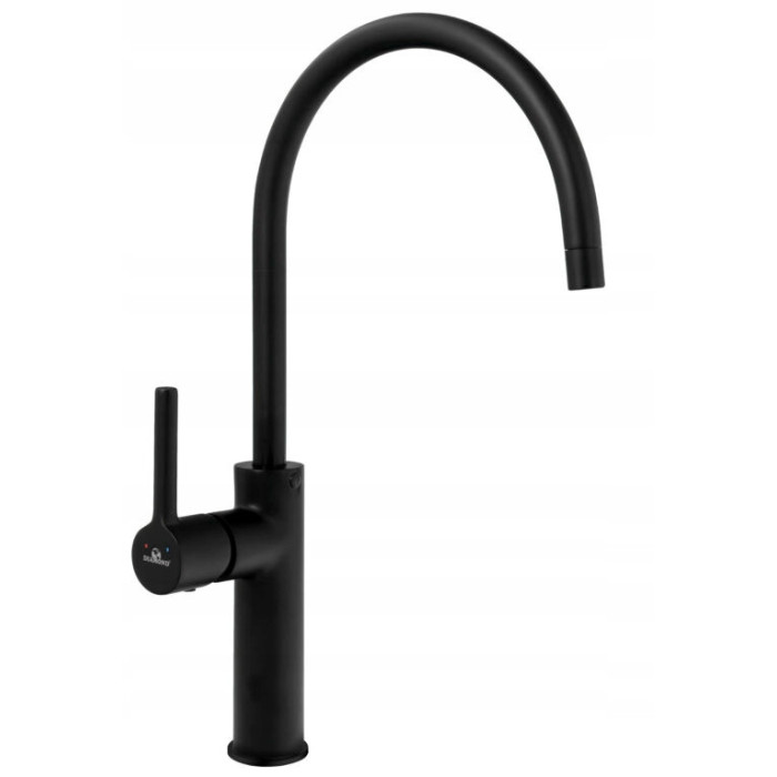 Bateria zlewozmywakowa jednouchwytowa Aruba Diamond Czarna