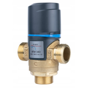 ZAWÓR TERMOSTATYCZNY MIESZAJĄCY 3/4" ATM 343 35-60°C Kvs 1,6 m3/h AFRISO