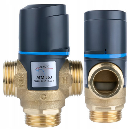 ZAWÓR MIESZAJĄCY TERMOSTATYCZNY ATM883 DN25 GZ 5/4" 35-60°C 4,2 m3/h AFRISO