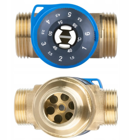ZAWÓR MIESZAJĄCY TERMOSTATYCZNY ATM883 DN25 GZ 5/4" 35-60°C 4,2 m3/h AFRISO