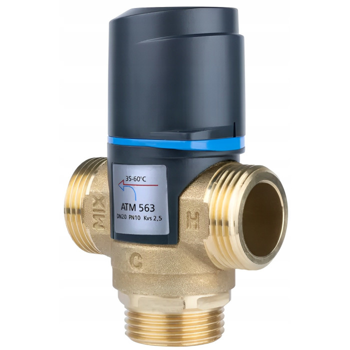 ZAWÓR MIESZAJĄCY TERMOSTATYCZNY ATM883 DN25 GZ 5/4" 35-60°C 4,2 m3/h AFRISO