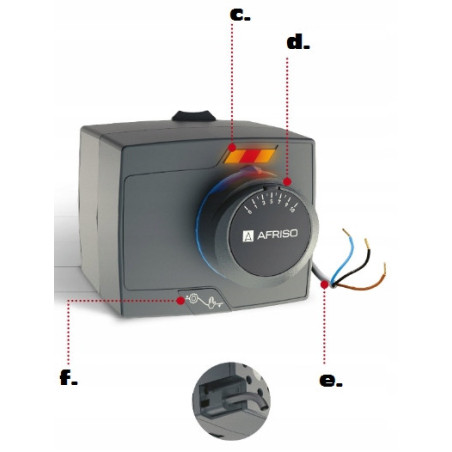 SIŁOWNIK NAPĘD ELEKTRYCZNY DO ZAWORÓW MIESZAJĄCYCH ARM 343 PROCLICK AFRISO