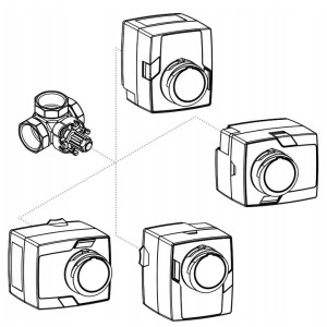 SIŁOWNIK NAPĘD ELEKTRYCZNY DO ZAWORÓW MIESZAJĄCYCH ARM 343 PROCLICK AFRISO