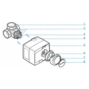SIŁOWNIK NAPĘD ELEKTRYCZNY DO ZAWORÓW MIESZAJĄCYCH ARM 343 PROCLICK AFRISO