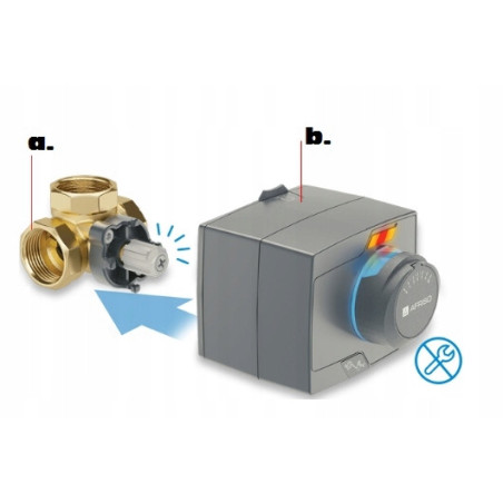 SIŁOWNIK NAPĘD ELEKTRYCZNY DO ZAWORÓW MIESZAJĄCYCH ARM 343 PROCLICK AFRISO