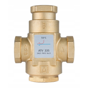 ZAWÓR TEMPERATUROWY OCHRONY POWROTU KOTŁA ATV335 DN25 Ø 1" 9m/h 55°C AFRISO