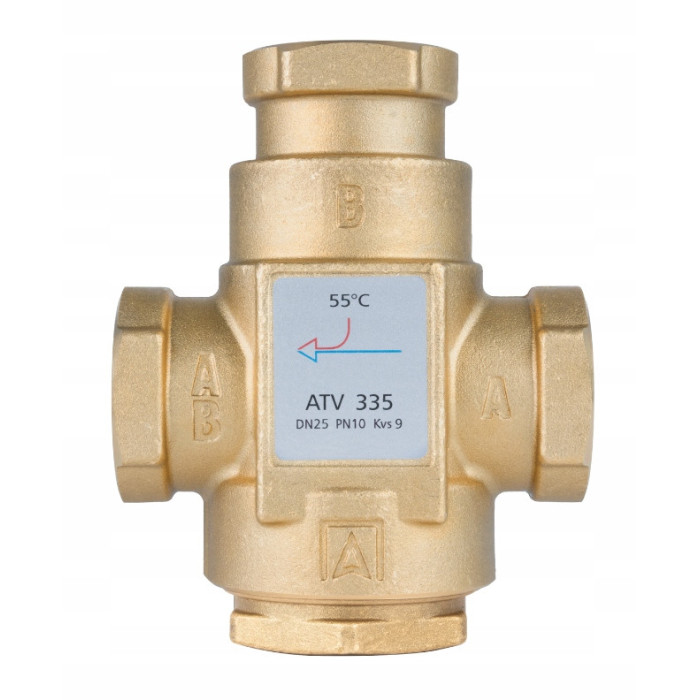 ZAWÓR TEMPERATUROWY OCHRONY POWROTU KOTŁA ATV335 DN25 Ø 1" 9m/h 55°C AFRISO